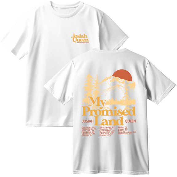 Josiah Queen My Promised Land Tour 2025 Cotton T-Shirt Women Men Casual Crewneck Short Sleeve Tee