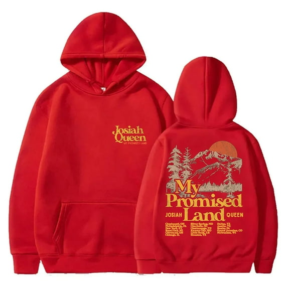 Josiah Queen My Promised Land Tour 2025 Hoodies Long Sleeve Streetwear Unisex Hooded Sweatshirts
