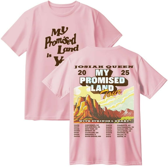Josiah Queen My Promised Land Tour 2025 Merch Cotton T-Shirt Women Men Casual Crewneck Short Sleeve Tee