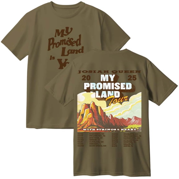 Josiah Queen My Promised Land Tour 2025 Merch Cotton T-Shirt Women Men Casual Crewneck Short Sleeve Tee