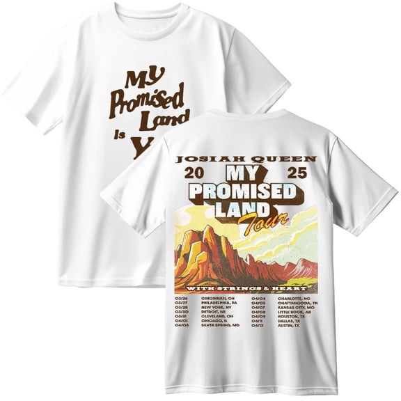 Josiah Queen My Promised Land Tour 2025 Merch Cotton T-Shirt Women Men Casual Crewneck Short Sleeve Tee
