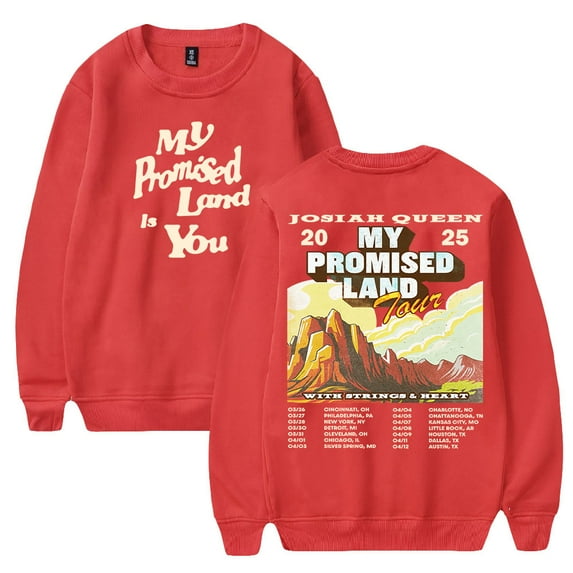 Josiah Queen My Promised Land Tour 2025 Merch Crewneck Long Sleeve Streetwear Women Men Sweatshirt