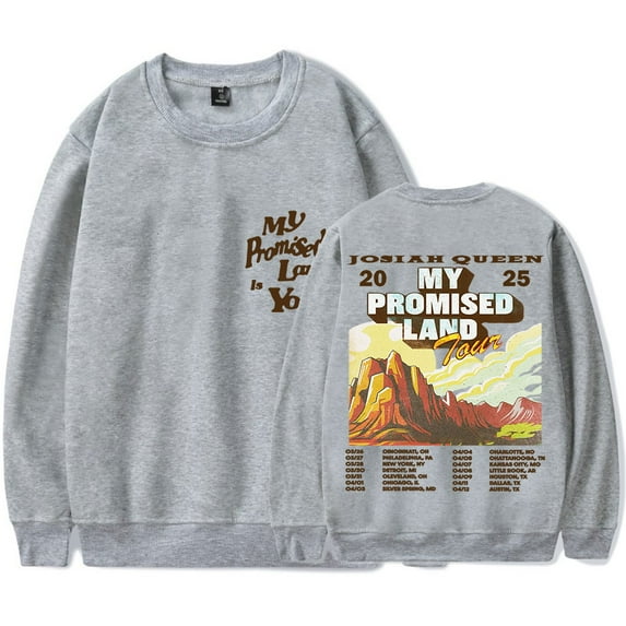 Josiah Queen My Promised Land Tour 2025 Merch Crewneck Sweatshirts Unisex Fashion Long Sleeve Tee