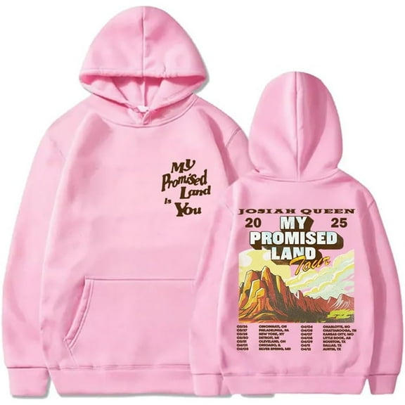 Josiah Queen My Promised Land Tour 2025 Merch Hoodie Pockets Drawstring Unisex Hooded Sweatshirt Fashion Clothing
