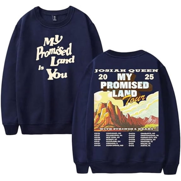 Josiah Queen My Promised Land Tour 2025 Merch Sweatshirt Women Men Crewneck Long Sleeve Pullover Fashion Clothes
