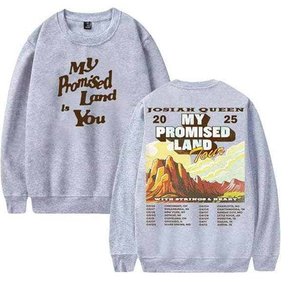 Josiah Queen My Promised Land Tour 2025 Merch Sweatshirt Women Men Crewneck Long Sleeve Pullover Fashion Clothes
