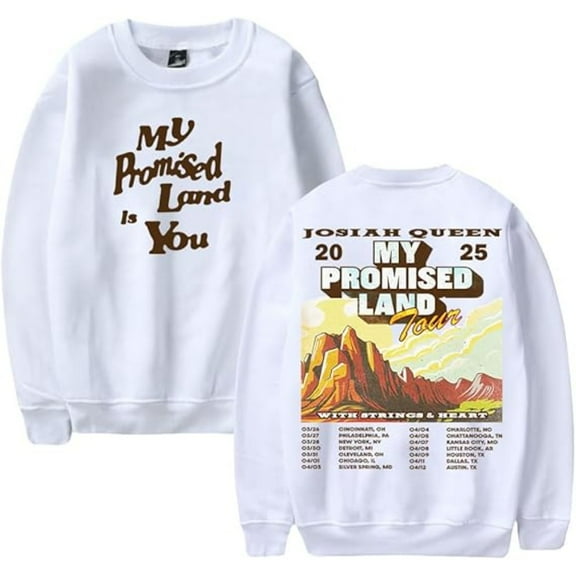 Josiah Queen My Promised Land Tour 2025 Merch Sweatshirt Women Men Crewneck Long Sleeve Pullover Fashion Clothes