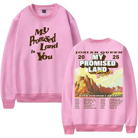 Josiah Queen My Promised Land Tour 2025 Merch Sweatshirt Women Men Crewneck Long Sleeve Pullover Fashion Clothes