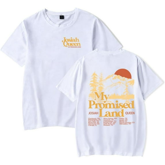 Josiah Queen My Promised Land Tour 2025 Merch T-Shirt Casual Short Sleeved T Shirt Unisex TShirt