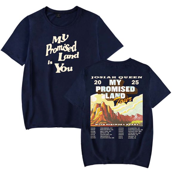Josiah Queen My Promised Land Tour 2025 Merch T-Shirt Women Men Casual Crewneck Short Sleeve Fashion Tee