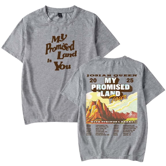 Josiah Queen My Promised Land Tour 2025 Merch T-Shirt Women Men Casual Crewneck Short Sleeve Fashion Tee