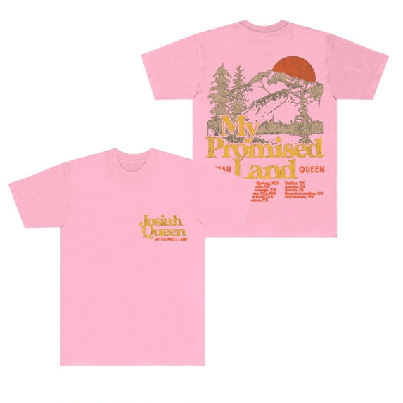 Josiah Queen My Promised Land Tour 2025 T-Shirts Short Sleeve Tops Unisex Fashion Crewneck Tee