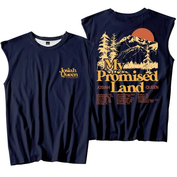 Josiah Queen My Promised Land Tour 2025 Tank Tops Sleeveless Sport Vest Women Men Outdoor Sportwear