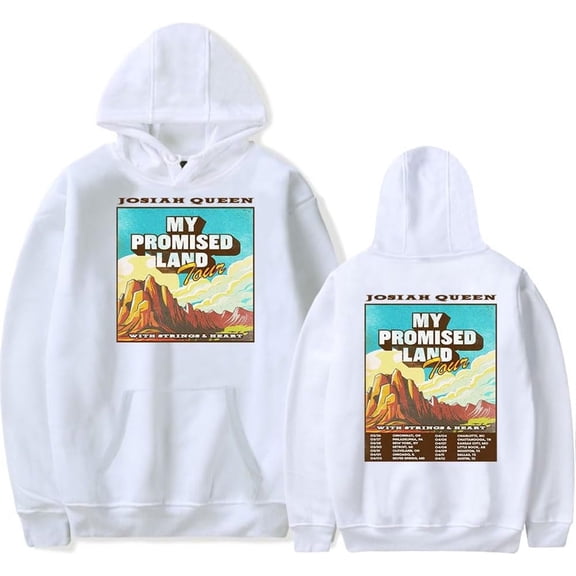Josiah Queen My Promised Land Tour Merch Hoodie Pockets Drawstring Unisex Hooded Sweatshirt Fashion Clothing