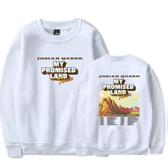 Josiah Queen My Promised Land Tour Merch Long Sleeve Crewneck Sweatshirt For Men/Women Unsiex Fashion Streetwear