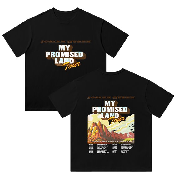 Josiah Queen My Promised Land Tour T-Shirt Cotton Vintage Wash Tee For Women/Men Short Sleeve Tshirt Streetwear