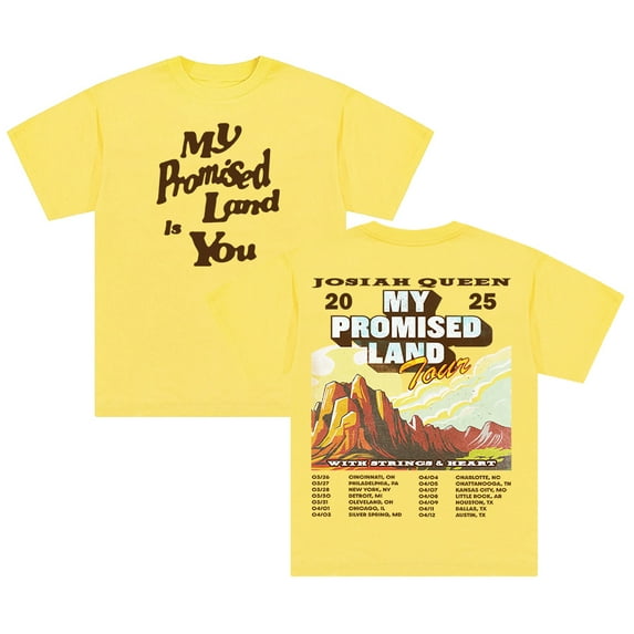 Josiah Queen My Promised Land Tour T-shirt Crewneck Short Sleeve Cotton Tee Women Men Streetwear Tops