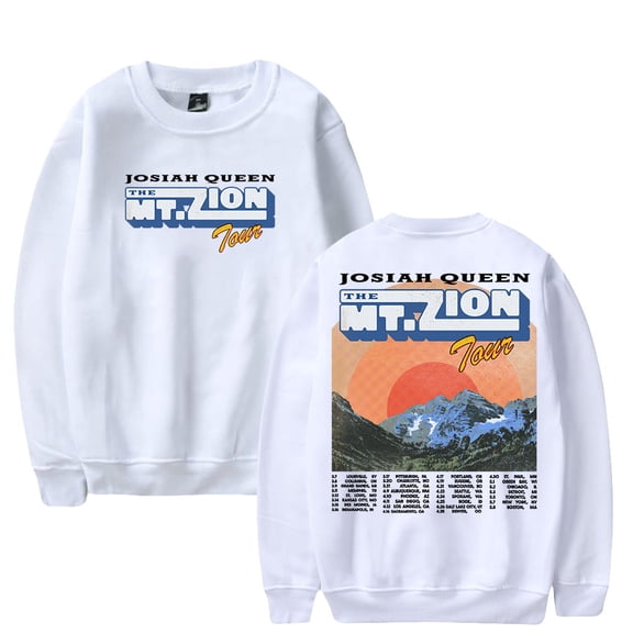 Josiah Queen The Mt Zion Tour 2026 Crewneck Long Sleeve Streetwear Women Men Pullover Sweatshirts