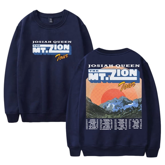 Josiah Queen The Mt Zion Tour 2026 Crewneck Long Sleeve Streetwear Women Men Pullover Sweatshirts