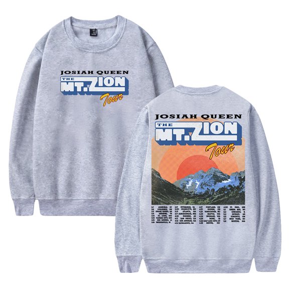 Josiah Queen The Mt Zion Tour 2026 Crewneck Long Sleeve Streetwear Women Men Pullover Sweatshirts