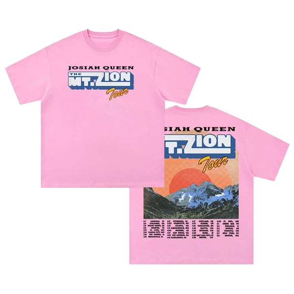 Josiah Queen The Mt Zion Tour 2026 T-shirt Crewneck Short Sleeve Cotton Tee Women Men Streetwear Tops