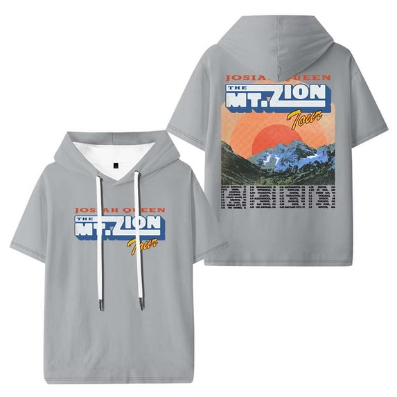 Josiah Queen The Mt. Zion Tour Merch Hooded T-Shirts Women Men Short Sleeve Tee Casual Fashion Clothes