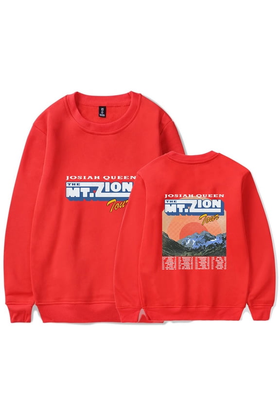 Josiah Queen The Mt. Zion Tour Merch Sweatshirt Women Men Casual Crewneck Long Sleeve Pullover Clothes