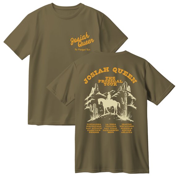 Josiah Queen The Prodigal Tour Cotton Tshirt Casual Short Sleeve Hip Hop Tee Shirt