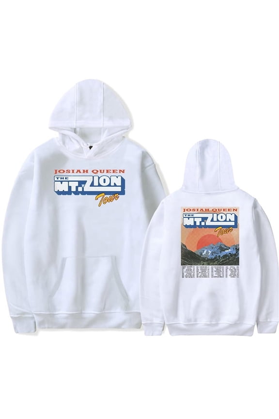 Josiah Queen Unisex Hooded Sweatshirt Drawstring Long-Sleeve Casual Hoodie Hip Hop Street Style Pullover Top