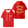 thumbnail image 1 of Josiah Queen Watch Your Mouth Hooded T-shirt Unisex Short Sleeve Tee Casual Trendy Tops, 1 of 2