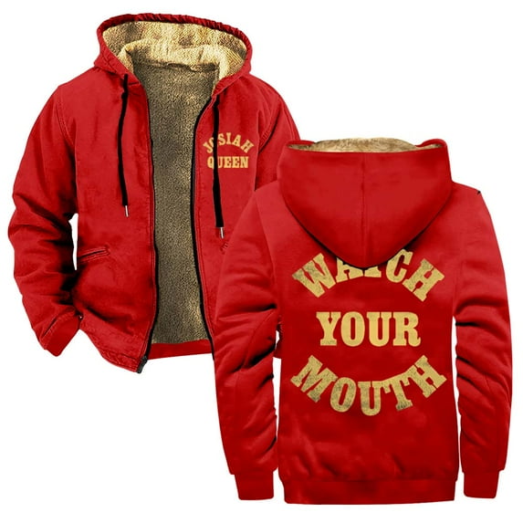 Josiah Queen Watch Your Mouth Zipper Hoodies Women Men Jacket Parkas Long Sleeve Fashion Streetwear Coat