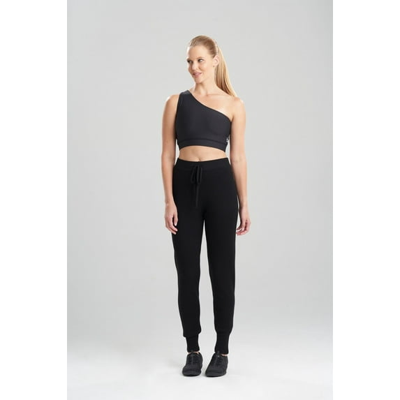Josie Natori Women's Retreat Pants Knit jogger Black Size XL MSRP $78