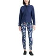 thumbnail image 1 of Josie Natori Women's Solstice Mock Neck Top Blue Size X-Small, 1 of 3