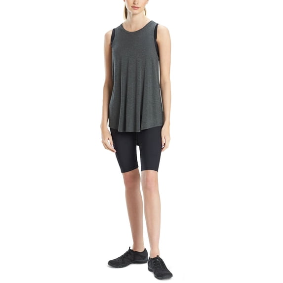 Josie Natori Womens Active Layering Elements Tank Top,Anthrocite,X-Small