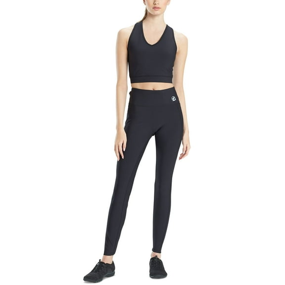 Josie Natori Womens Active Solstice V-Neck Cropped Top