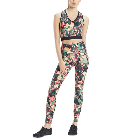 Josie Natori Womens Active Solstice V-Neck Cropped Top