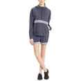 thumbnail image 1 of Josie Natori Womens Chi French Terry Active Half-Zip Top,Heather Night Blue,Large, 1 of 1