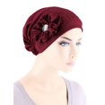 thumbnail image 1 of Josie Turban Ribbed Burgundy, 1 of 1