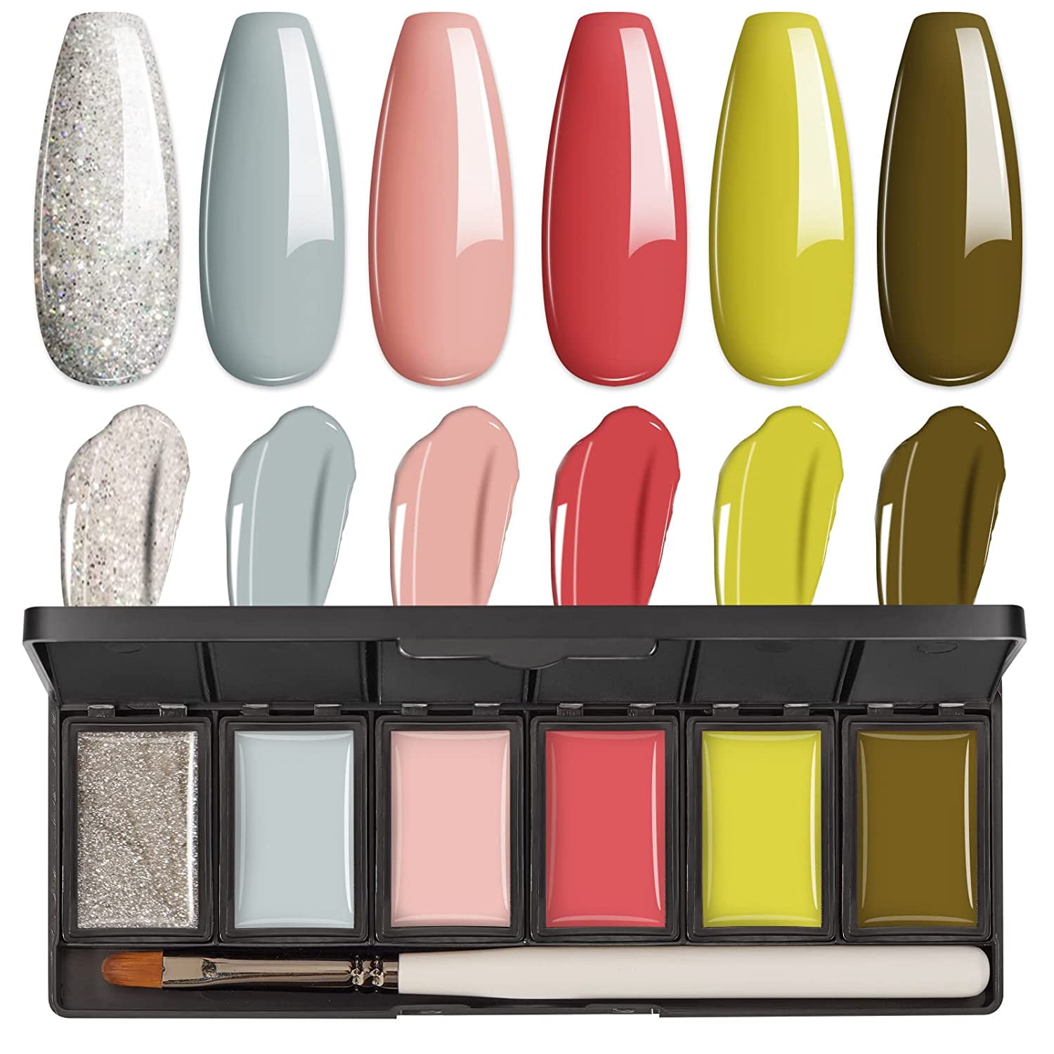 Solid Gel Nail Polish Palette | 16 Colors Nail Cream Polishing Kit |  Professional Nail Paint Mud Art Palette Diy Design Salon Manicure Set |  Fruugo KR