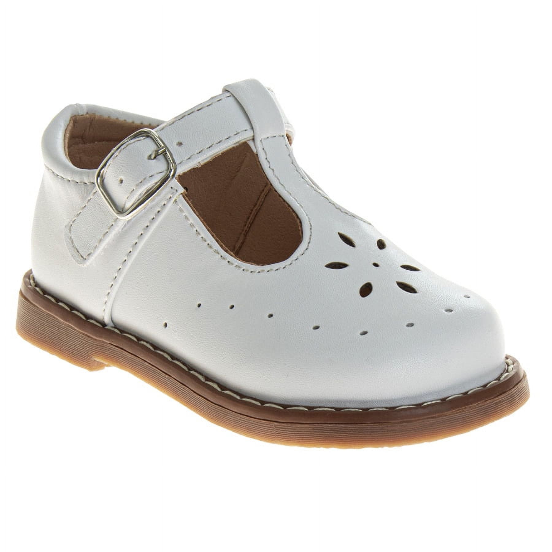 Josmo 8193 Buckle Toddlers' Medium Width Walking Shoes - White, 7.5