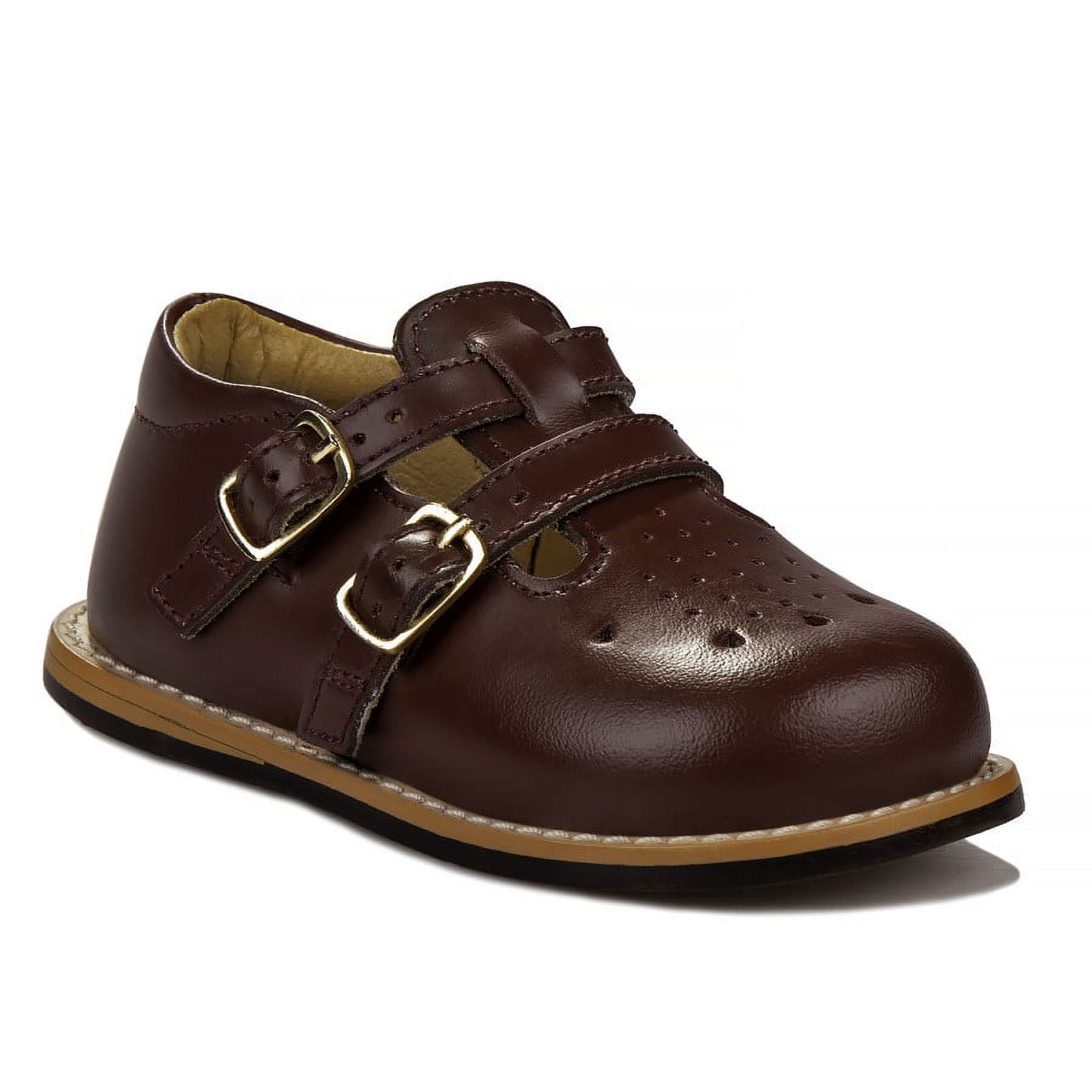 Josmo 8193 Buckle Toddlers' Wide Width Walking Shoes - Brown, 6 ...