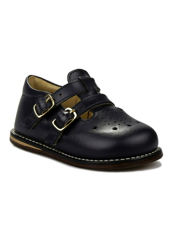 Josmo 8193 Buckle Toddlers' Wide Width Walking Shoes - Navy, 5