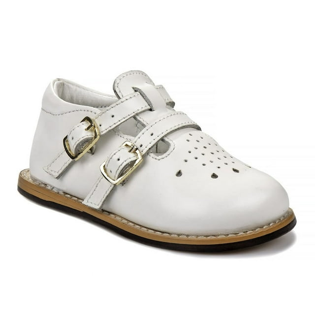 Josmo 8193 Buckle Toddlers' Wide Width Walking Shoes - White, 5.5