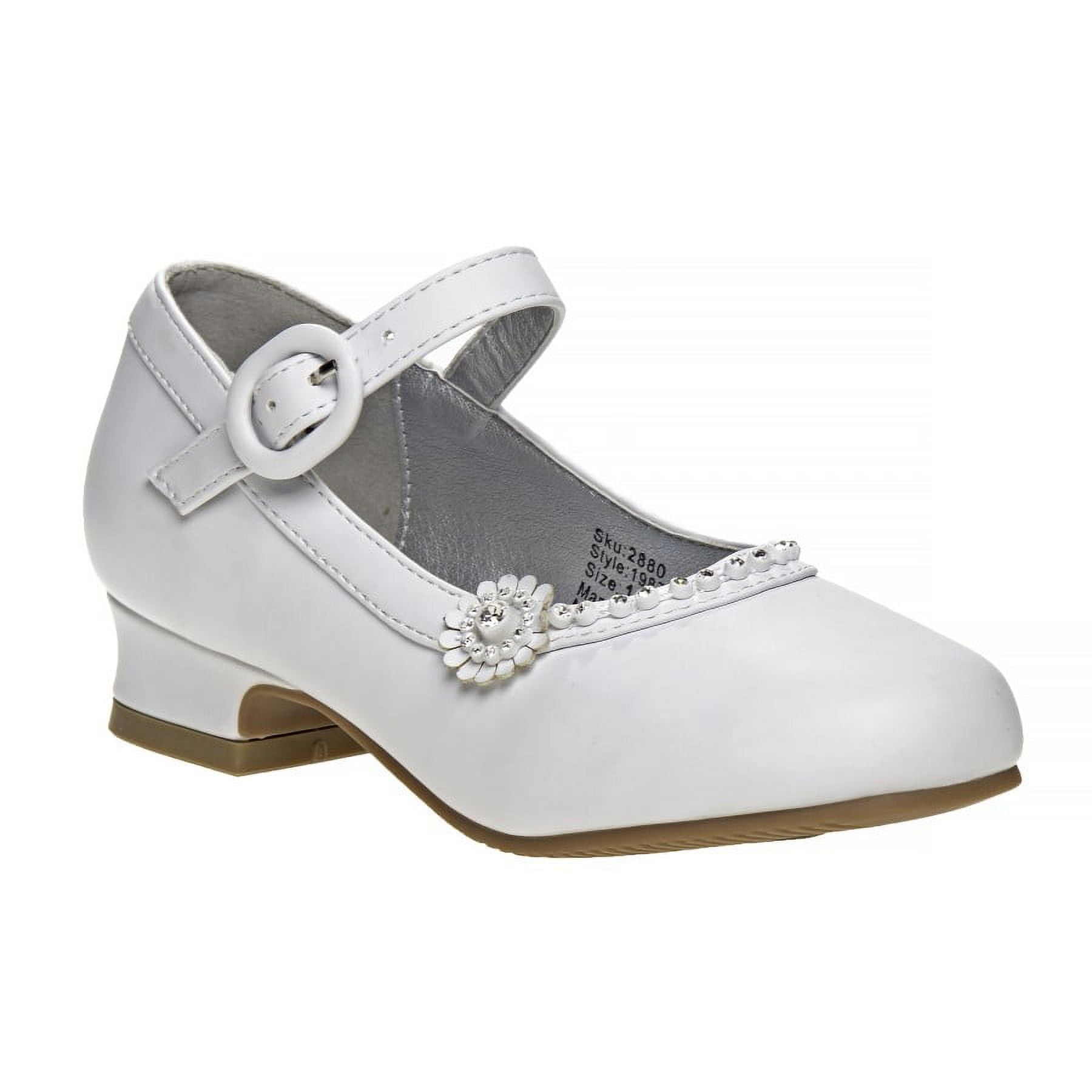 Josmo Big Kids Girls Dress Shoes White, 4