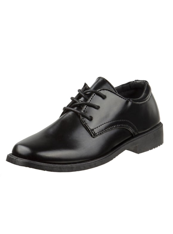 Boys Classic Oxford Casual Dress Shoe - Black, 12