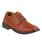 Josmo Boys Classic Oxford Casual Dress Shoe - Tan, 7
