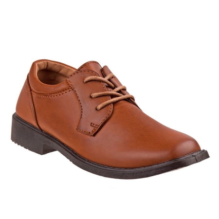 Josmo Boys Classic Oxford Casual Dress Shoe - Tan, 7