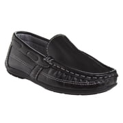 Josmo Boys' Slip-On Casual Boat Style Shoes. (Little Kids/Big Kids) - Black, Size: 2