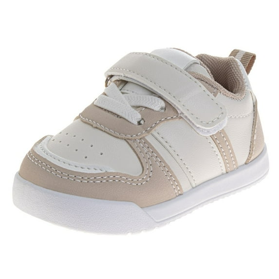 Josmo Boys Hook And Loop Sneakers. (Infant Toddler), Beige off White, Size: 4