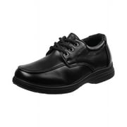 Josmo Boys Lace Up Leather School Shoes Toddler Sizes, Black, 5